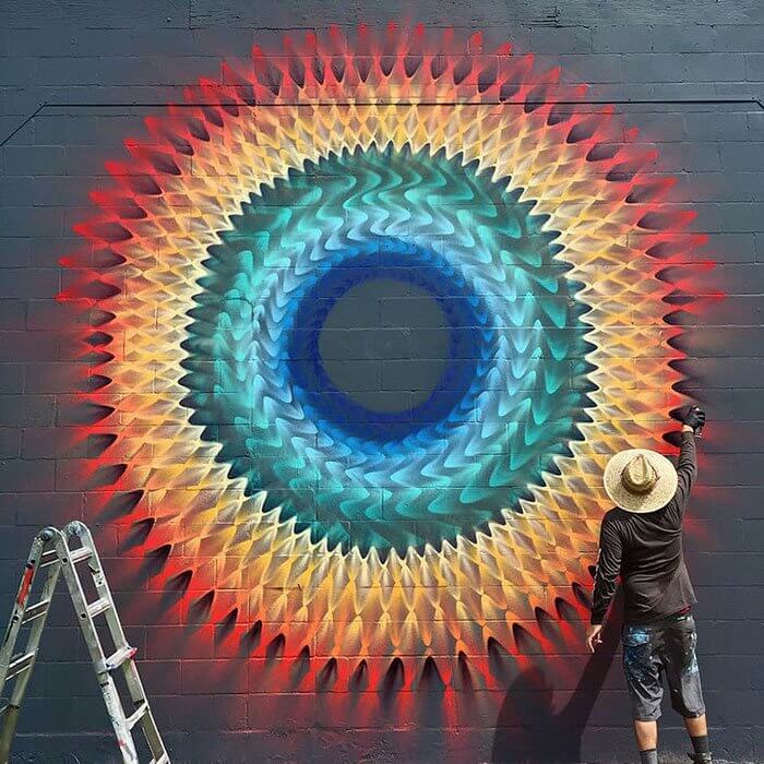 Hoxxoh Kaleidoscope Street Art Couleurs Mandala 9
